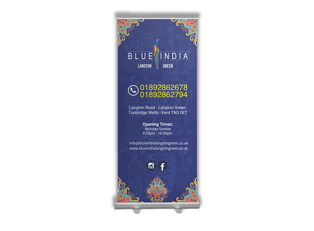 blue india banner
